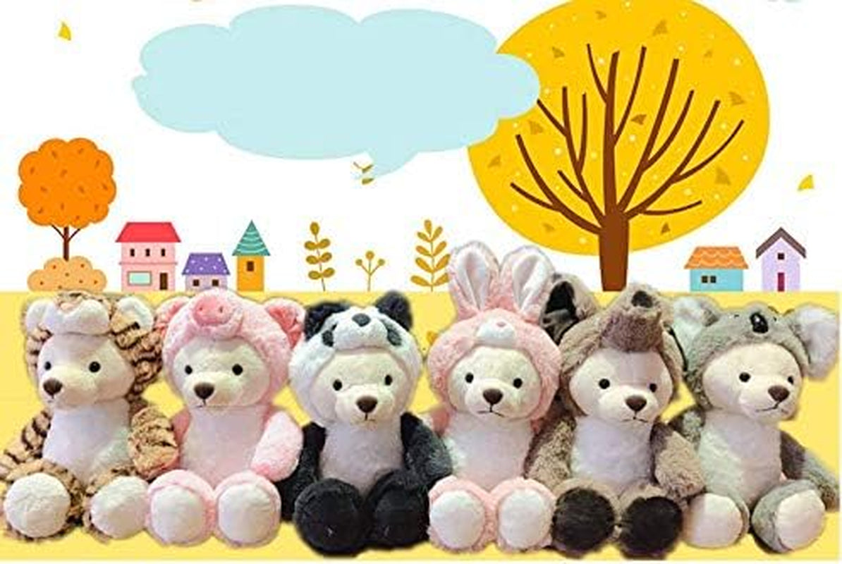 Adorable Polar Bear Stuffed Animal Dressed in Bunny Rabbit Costume Teddy Bear Plushies with Bunny Rabbit Outfit Cute Plush Toys for Kids Stuffed Animals Gift for Lover,14-Inch