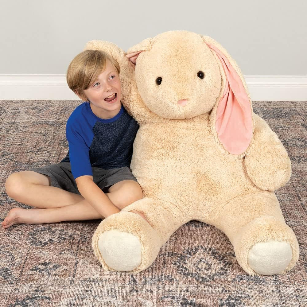 Giant Bunny Stuffed Animal - 4 Ft Stuffed Bunny Plush Toy from Giant Cuddle Collection, Adorable Rabbit Animal for Kids & Adults for All Ages