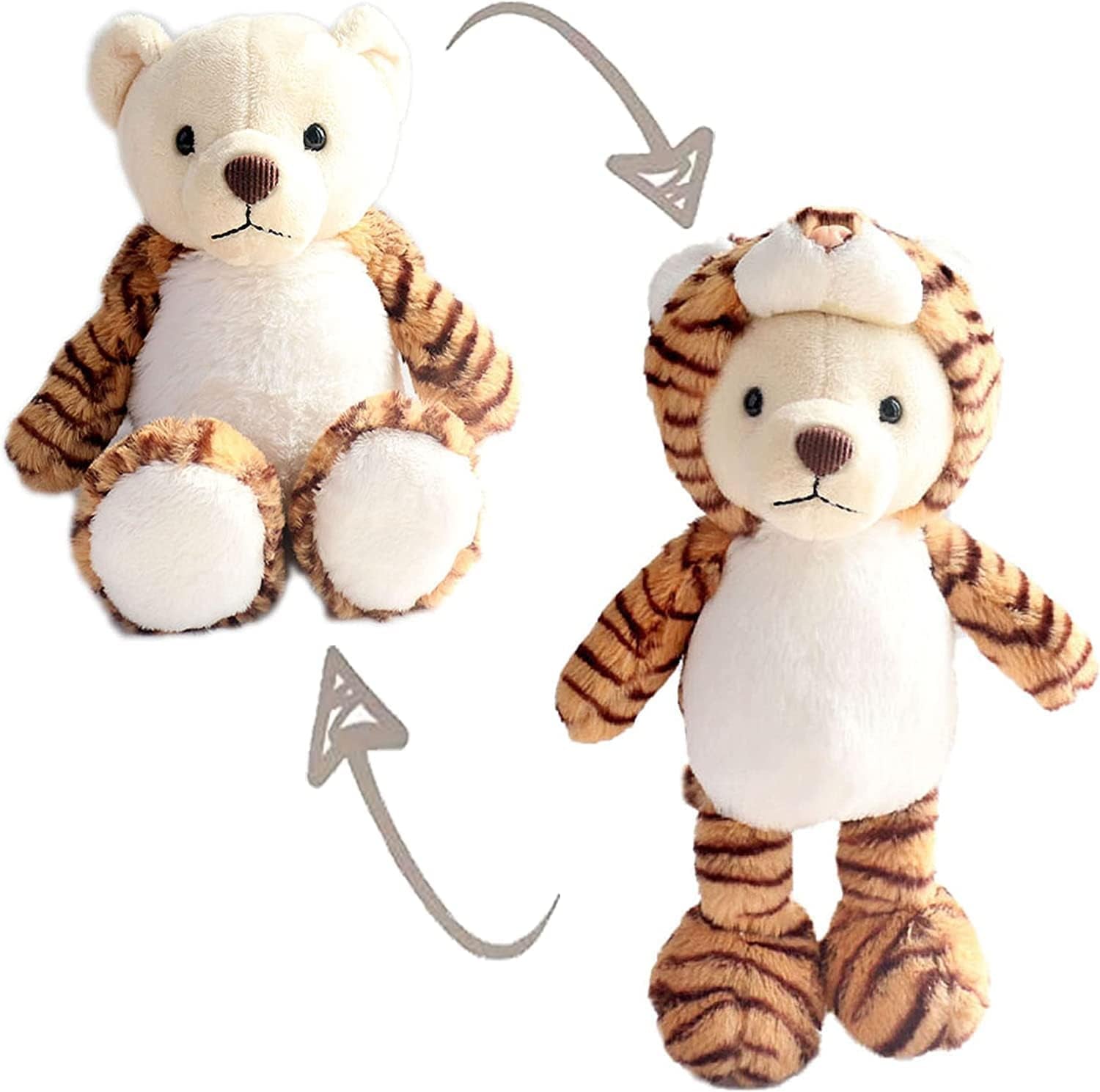 Adorable Polar Bear Stuffed Animal Dressed in Tiger Costume Teddy Bear Plushies with Tiger Outfit Cute Plush Toys for Kids Stuffed Animals Gift for Lover,14-Inch…