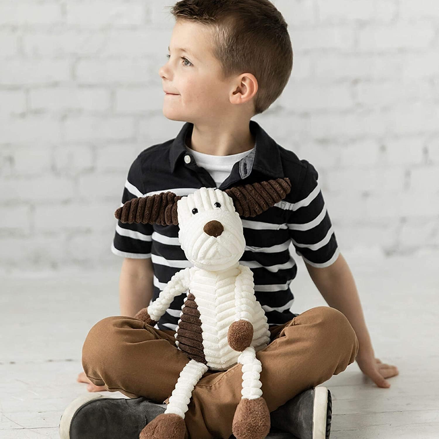 Cute Stuffed Animal Pillow Dog Brown Plush Toy Pillow Kawaii Plushies with Squishy Plush Pillow Cute Plushies for Girls and Boys