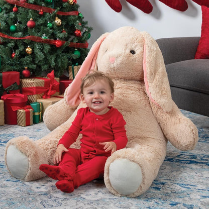 Giant Bunny Stuffed Animal - 4 Ft Stuffed Bunny Plush Toy from Giant Cuddle Collection, Adorable Rabbit Animal for Kids & Adults for All Ages