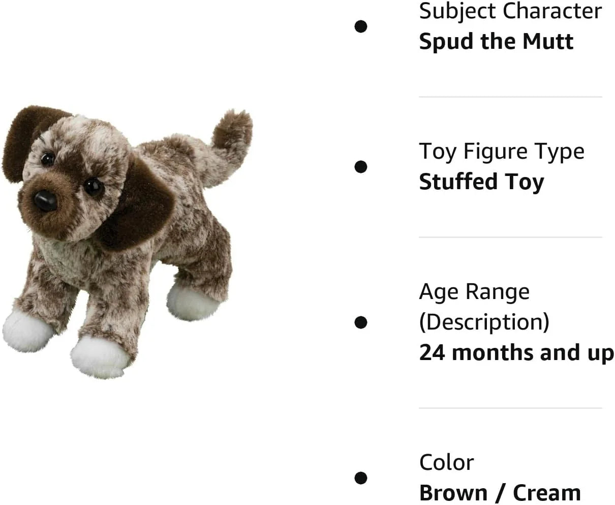 Spud Mixed Breed Mutt Dog Plush Stuffed Animal 8"