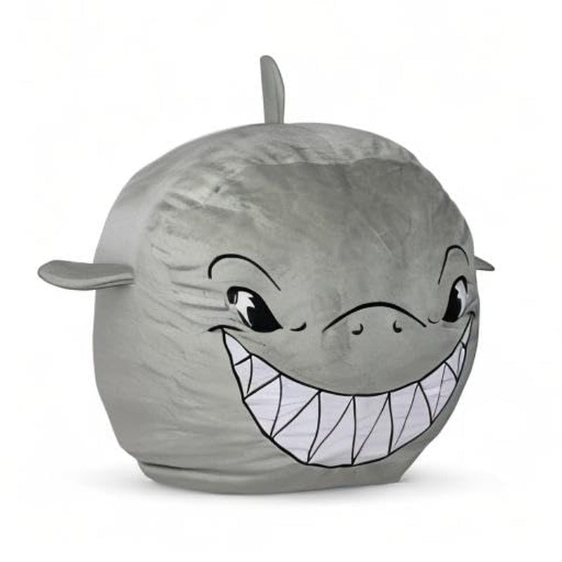 Shark Bean Bag Chair Cover for Kids Ultra-Soft and Fluffy Fur-Like Cover for Kids Bean Bag Chair, Stuffed Animal Storage - Shark Room Decor for Boys, Bean Bags for Kids