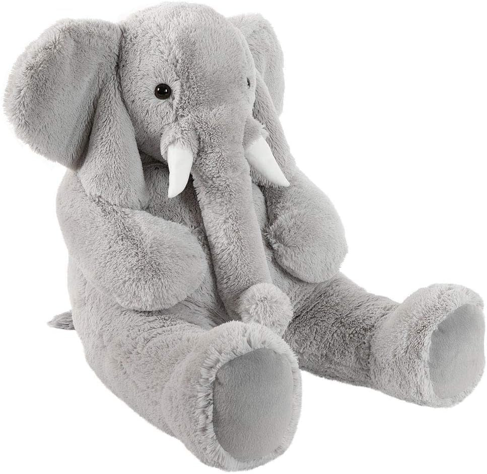 Giant Elephant Stuffed Animal – 4 Foot Big Stuffed Elephant Plush from Giant Cuddle Collection Collectible Plushie for All Ages – Finished in the USA