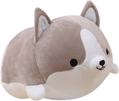 Corgi Dog Plush Pillow, Cute Shiba Inu Corgi Butt Stuffed Animal Toys Gifts for Bed, Valentine, Kids Birthday, Christmas (Gray, 11.8Inch)
