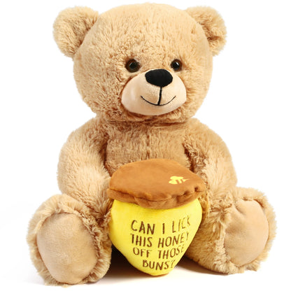 12" Teddy Bear Stuffed Animal, Honey Pot, Gift for Her, Women,Girlfriend