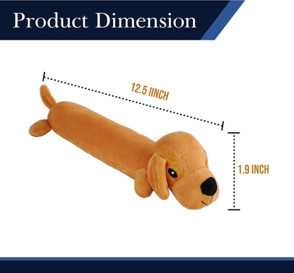 Dachshund Stuffed Animal Dog Squeaky Toy - Puppy Teething Dog Plush Toys - Stuffed Dogs Animals Chew Toys - Weiner Dog Stuffed Animal Toy for Puppies and All Breeds (Yellow)