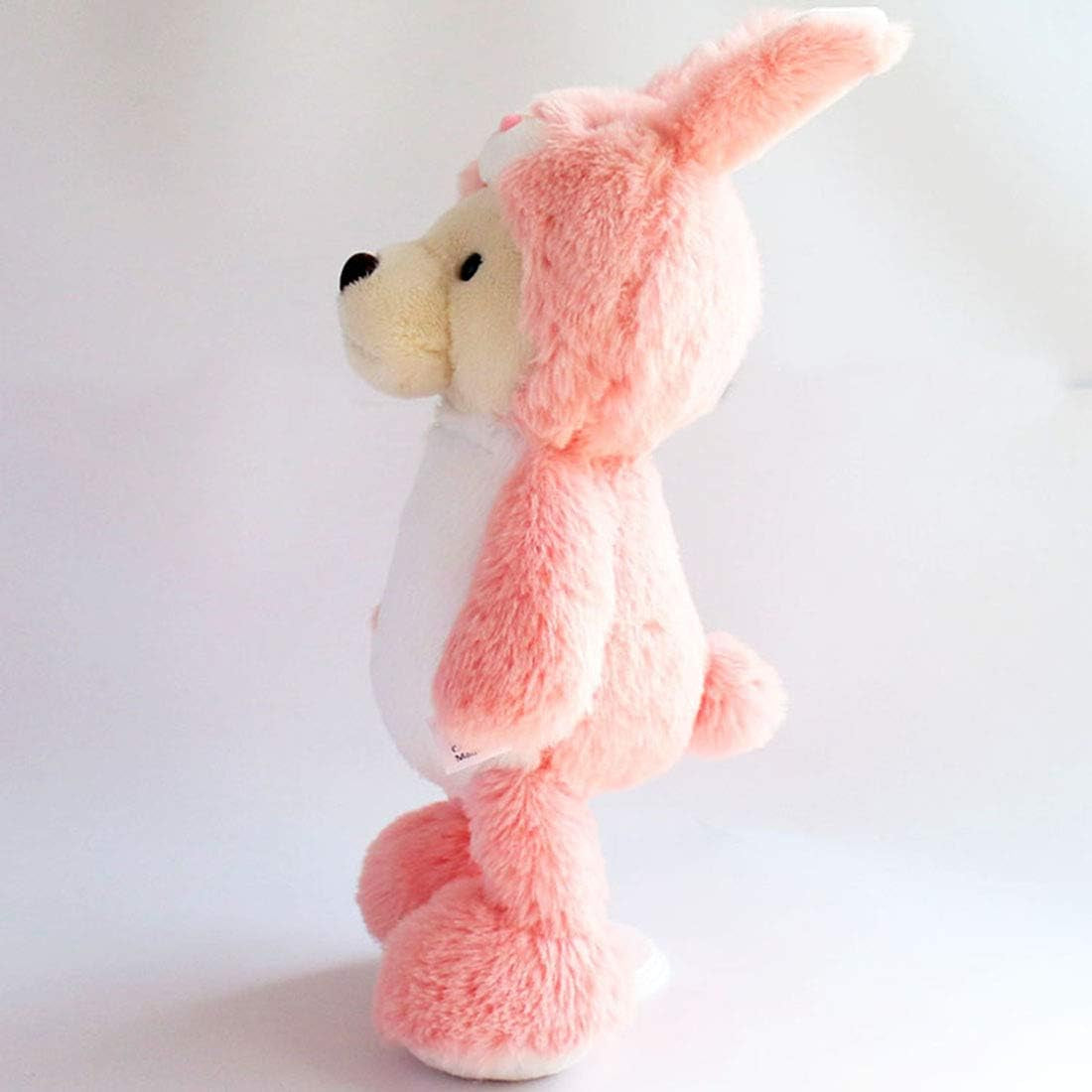 Adorable Polar Bear Stuffed Animal Dressed in Bunny Rabbit Costume Teddy Bear Plushies with Bunny Rabbit Outfit Cute Plush Toys for Kids Stuffed Animals Gift for Lover,14-Inch