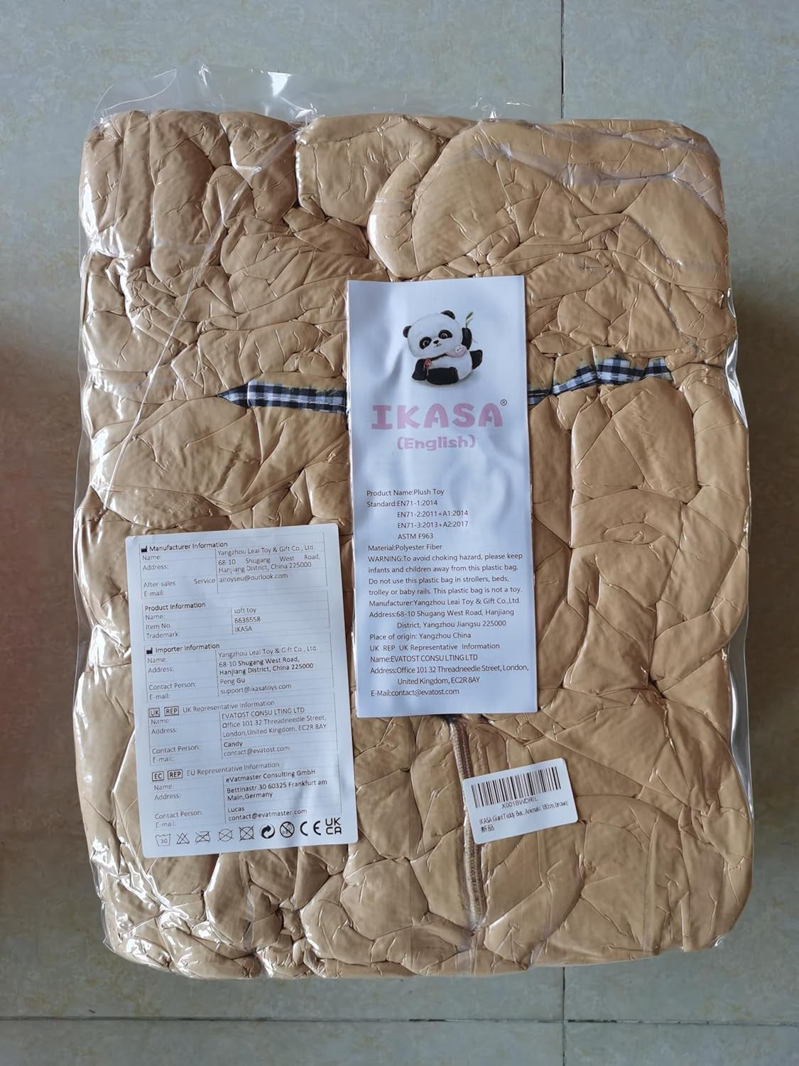 Giant Teddy Bear Plush Toy Stuffed Animals (Brown, 70 Inches)