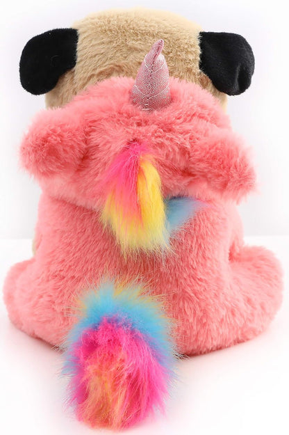 Pug Unicorn Stuffed Animal Pug Dog Wearing Unicorn Costume Plushies Dressed as Cute Funny Rainbow Unicorn Plush Toys for Kids Stuffed Puppy Animals Gift for Lover 12 Inch