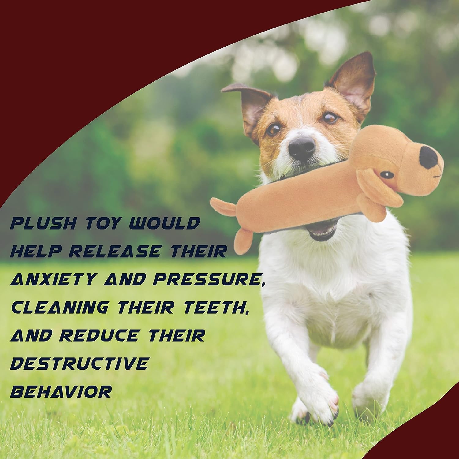 Dachshund Stuffed Animal Dog Squeaky Toy - Puppy Teething Dog Plush Toys - Stuffed Dogs Animals Chew Toys - Weiner Dog Stuffed Animal Toy for Puppies and All Breeds (Yellow)