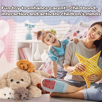 24" Puppy Stuffed Animal Mommy Dog with 4 Baby Plush Toys