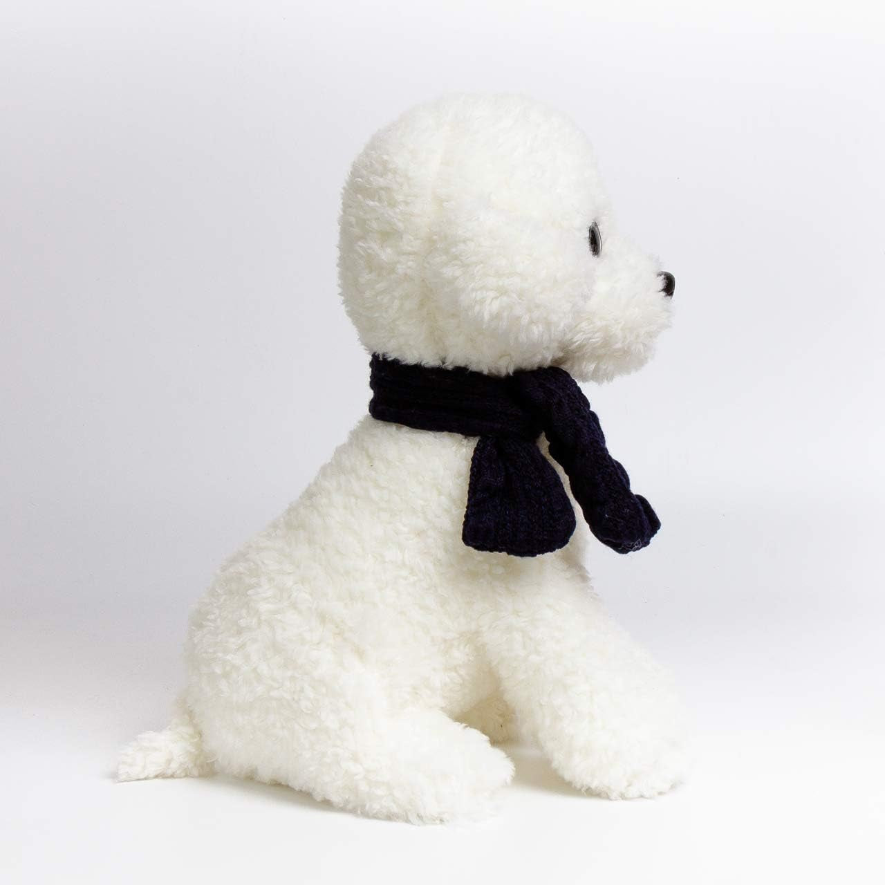 New Puppy Bichon Frise Stuffed Animals Teddy Dog Plush Doll Toys for Kids Party Gifts (White 12")