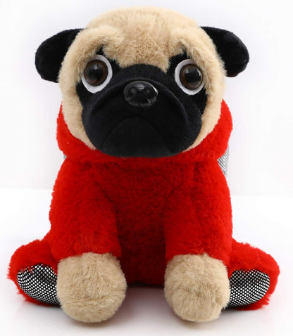 Pug Devil Stuffed Animal Pug Dog Wearing Devil Costume Plushies Dog Dressed as Demon Funny Plush Toys for Kids Stuffed Puppy Animals for Kids and Lover 12 Inch