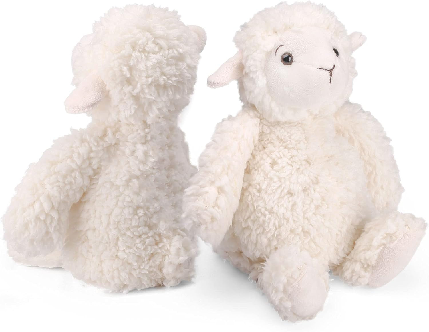 Lamb Stuffed Animal, 12" Stuffed Lamb Plush for Baby, Cuddly Fluffy Sheep Toy, Plushies for Newborn Nursery, Easter Decoration