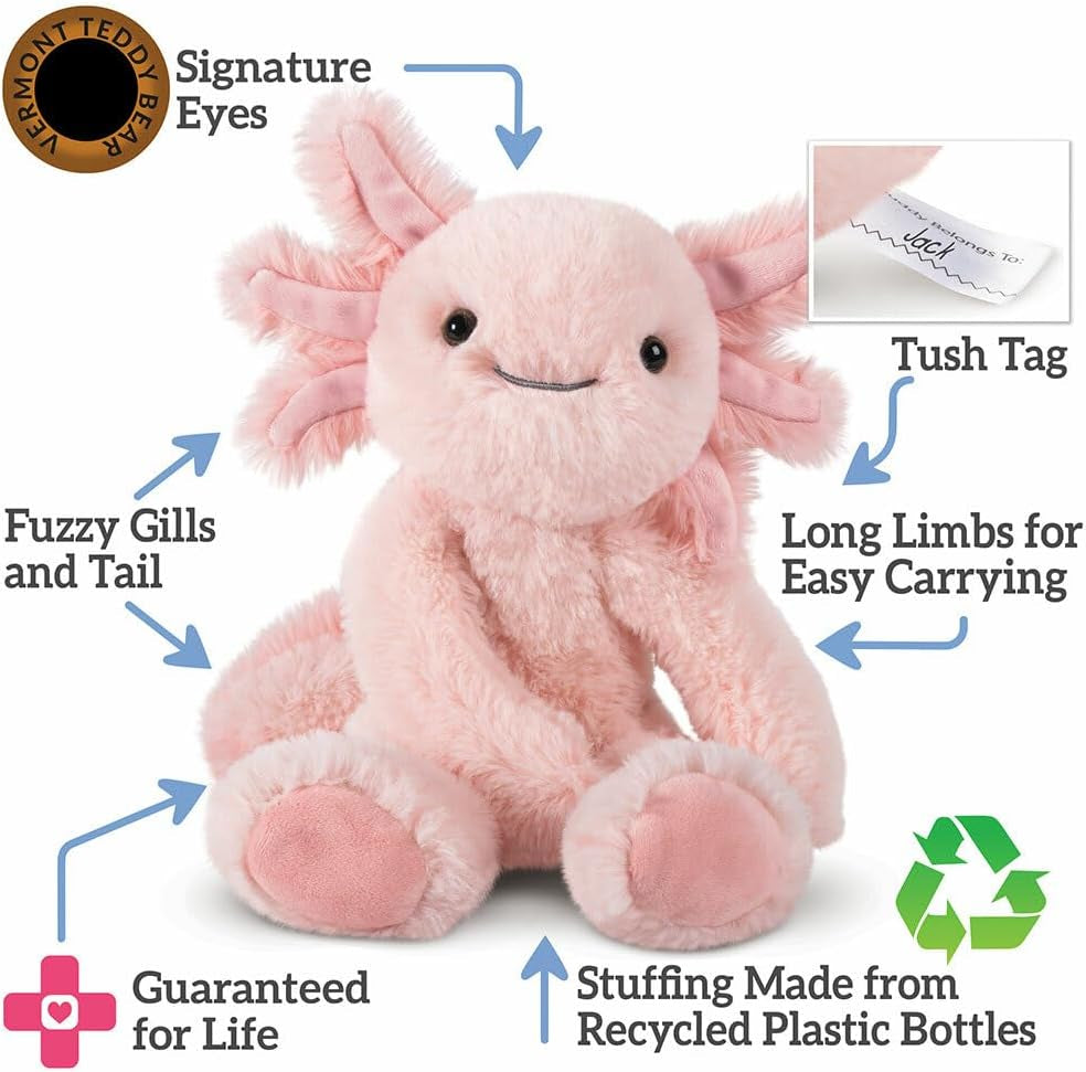 Axolotl Plush – 15 Inch Pink Axolotl Stuffed Animal Toys, Ultra Soft and Cute Plushie, Unique Gift Toy, Perfect for Snuggling for Kids, Boys and Girls, Buddy Collection