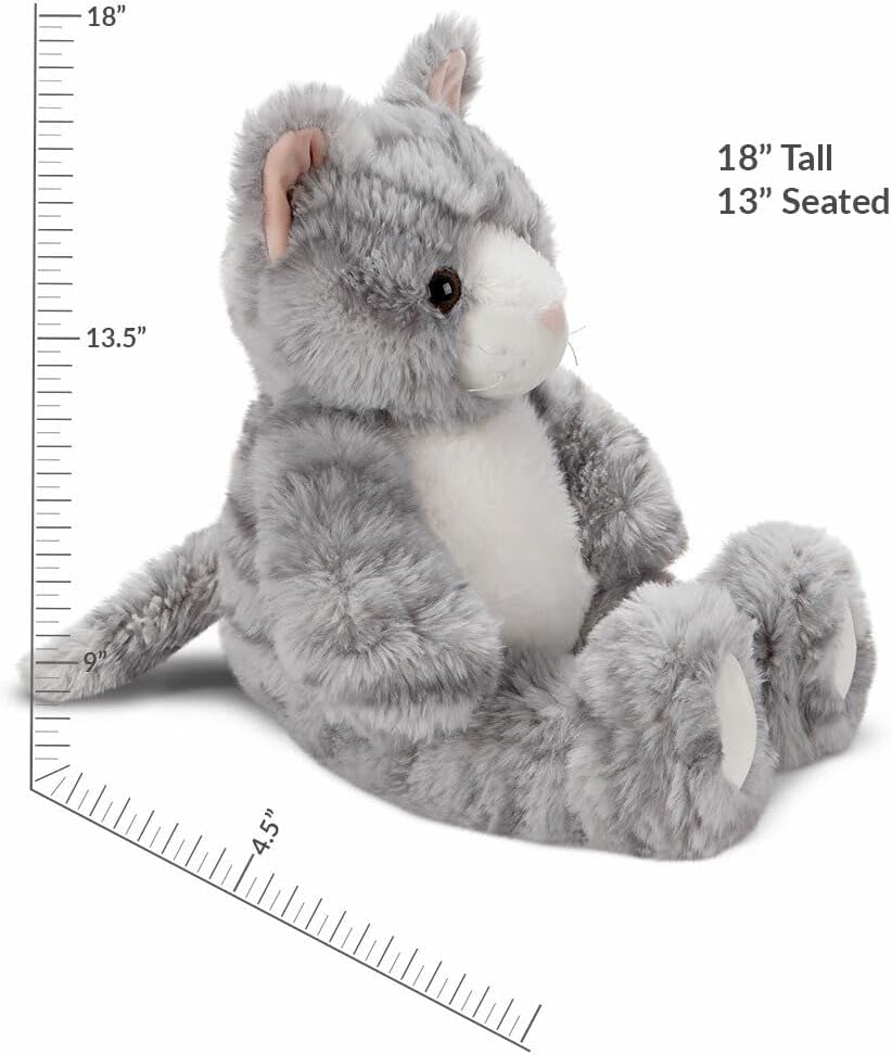 Stuffed Kitten - Oh so Soft Kitty Cat Stuffed Animal, Plush Toy, Gray, 18 Inch