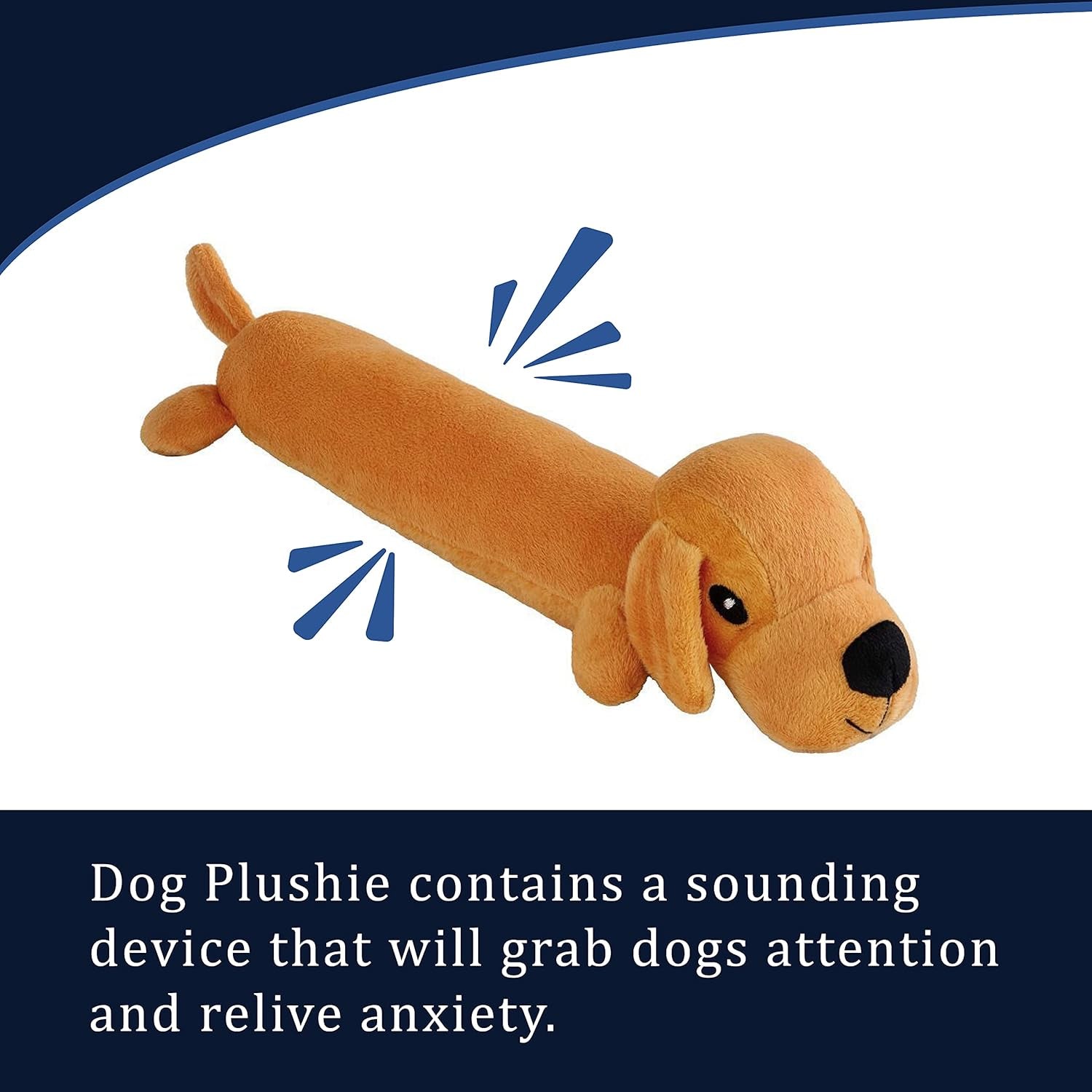 Dachshund Stuffed Animal Dog Squeaky Toy - Puppy Teething Dog Plush Toys - Stuffed Dogs Animals Chew Toys - Weiner Dog Stuffed Animal Toy for Puppies and All Breeds (Yellow)