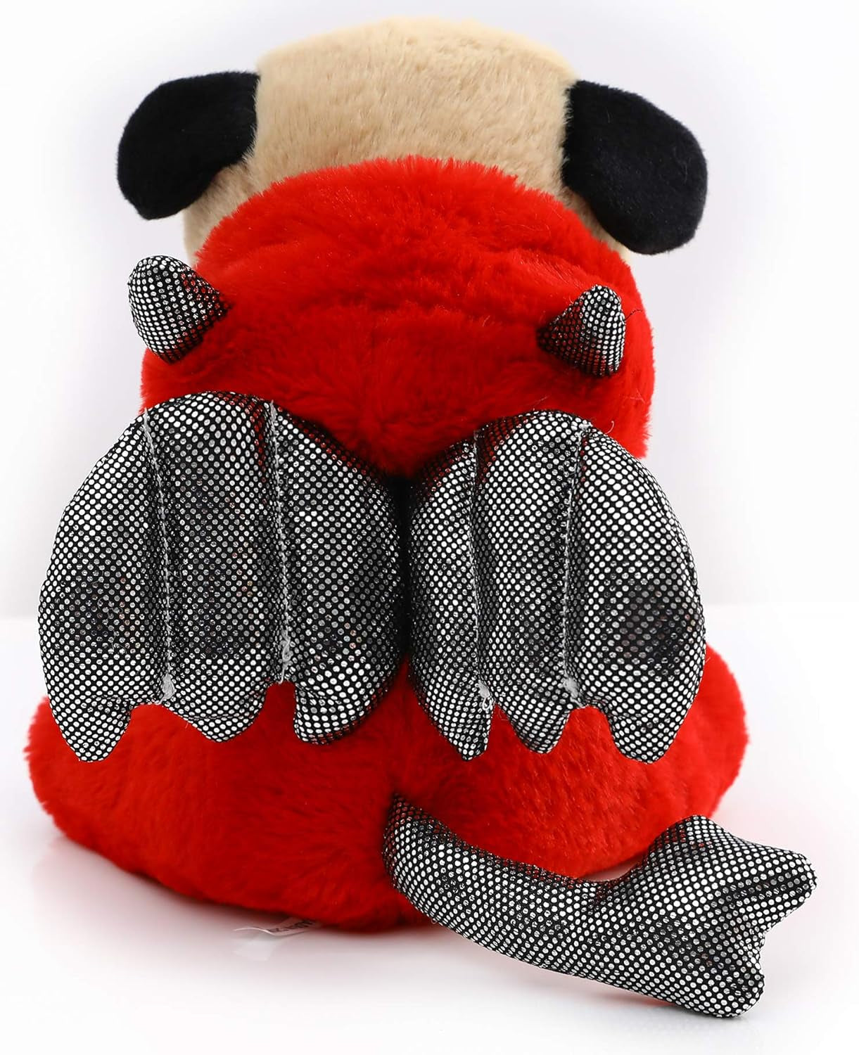 Pug Devil Stuffed Animal Pug Dog Wearing Devil Costume Plushies Dog Dressed as Demon Funny Plush Toys for Kids Stuffed Puppy Animals for Kids and Lover 12 Inch