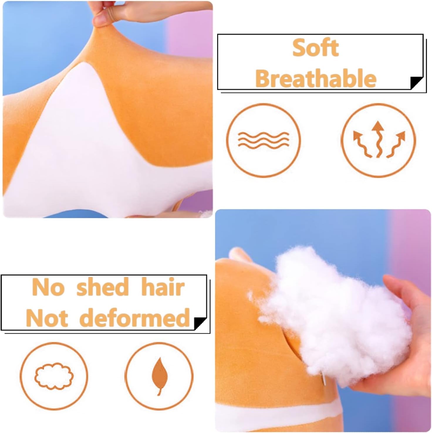 Soft Cat Plush Pillow Long Stuffed Animals Sleeping Pillow Cotton Kitten Pillow Cute Long Body Pillow Gift for Kids Girlfriend (27.6Inch/70Cm,Yellow)