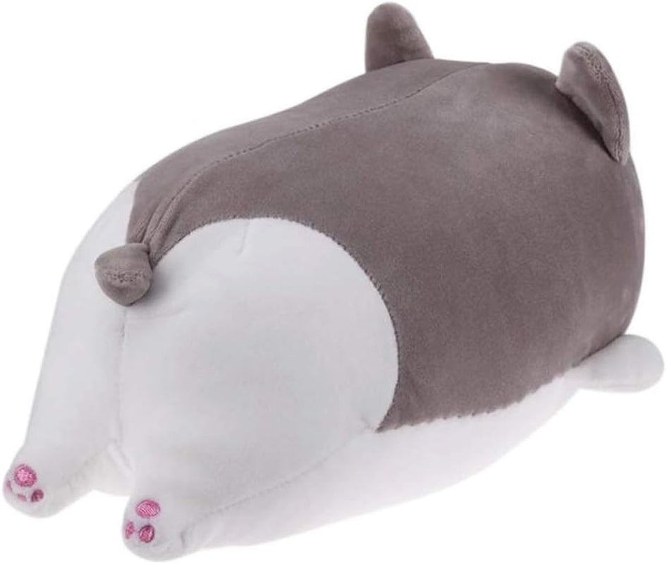 Corgi Dog Plush Pillow, Cute Shiba Inu Corgi Butt Stuffed Animal Toys Gifts for Bed, Valentine, Kids Birthday, Christmas (Gray, 11.8Inch)