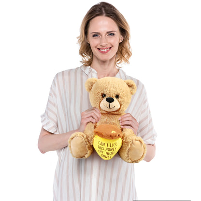 12" Teddy Bear Stuffed Animal, Honey Pot, Gift for Her, Women,Girlfriend