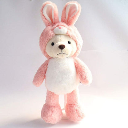 Adorable Polar Bear Stuffed Animal Dressed in Bunny Rabbit Costume Teddy Bear Plushies with Bunny Rabbit Outfit Cute Plush Toys for Kids Stuffed Animals Gift for Lover,14-Inch