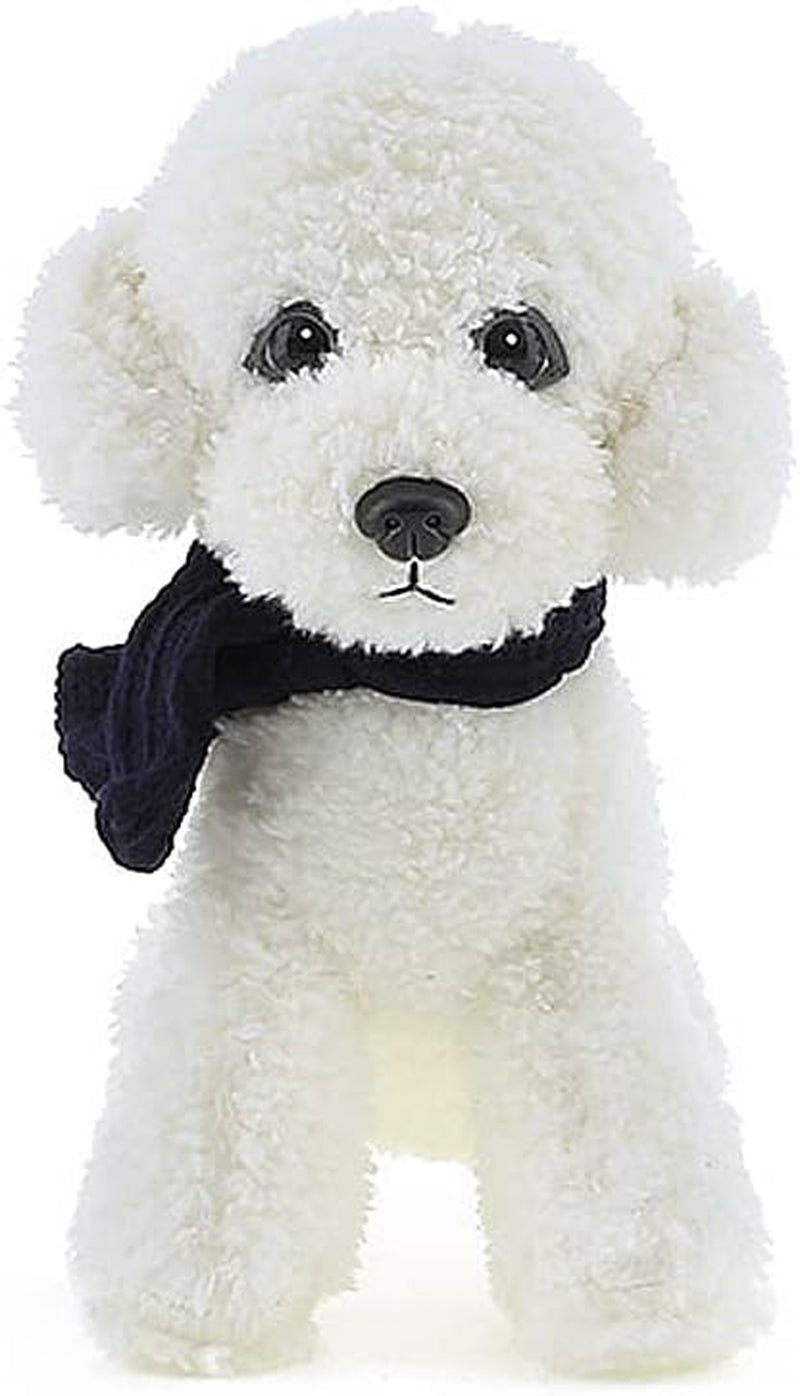 New Puppy Bichon Frise Stuffed Animals Teddy Dog Plush Doll Toys for Kids Party Gifts (White 12")