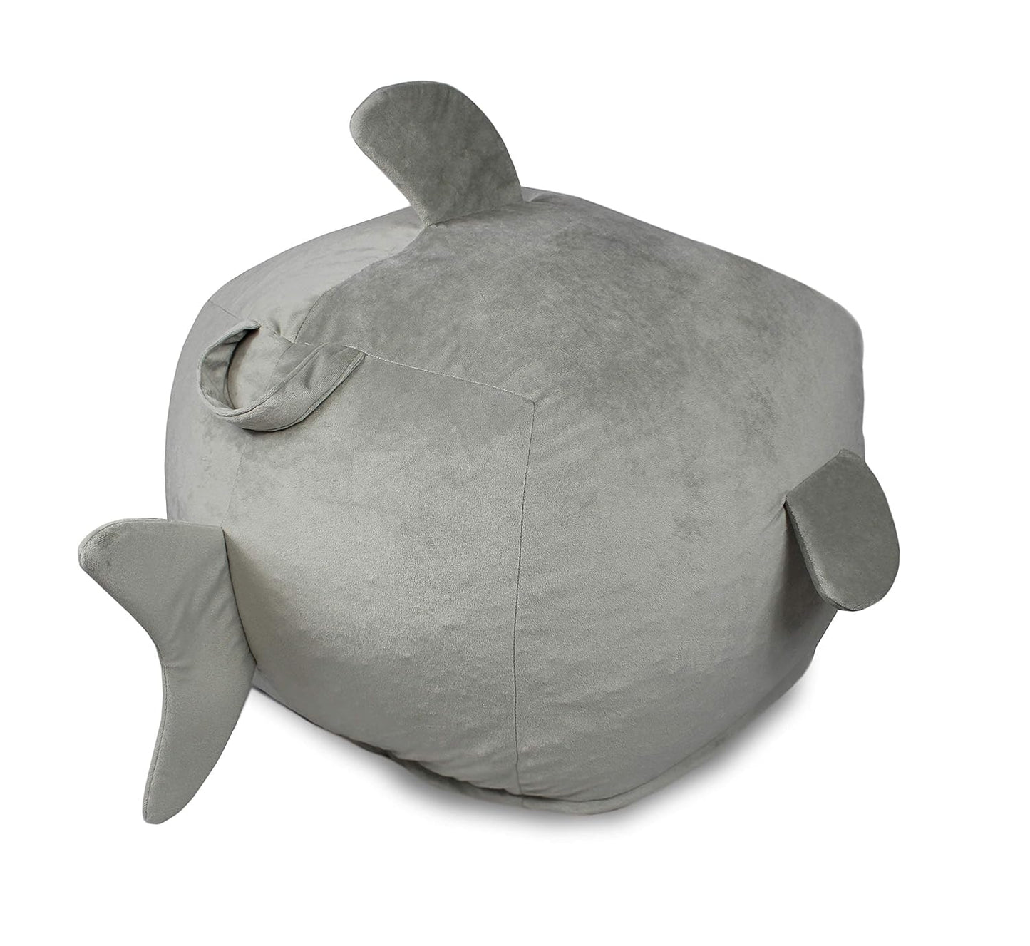 Shark Bean Bag Chair Cover for Kids Ultra-Soft and Fluffy Fur-Like Cover for Kids Bean Bag Chair, Stuffed Animal Storage - Shark Room Decor for Boys, Bean Bags for Kids