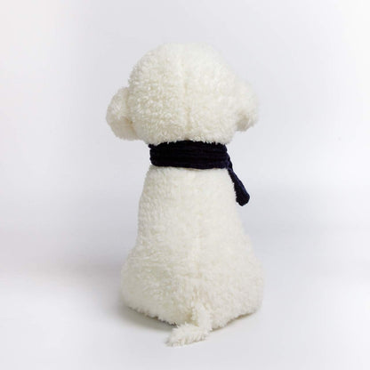 New Puppy Bichon Frise Stuffed Animals Teddy Dog Plush Doll Toys for Kids Party Gifts (White 12")