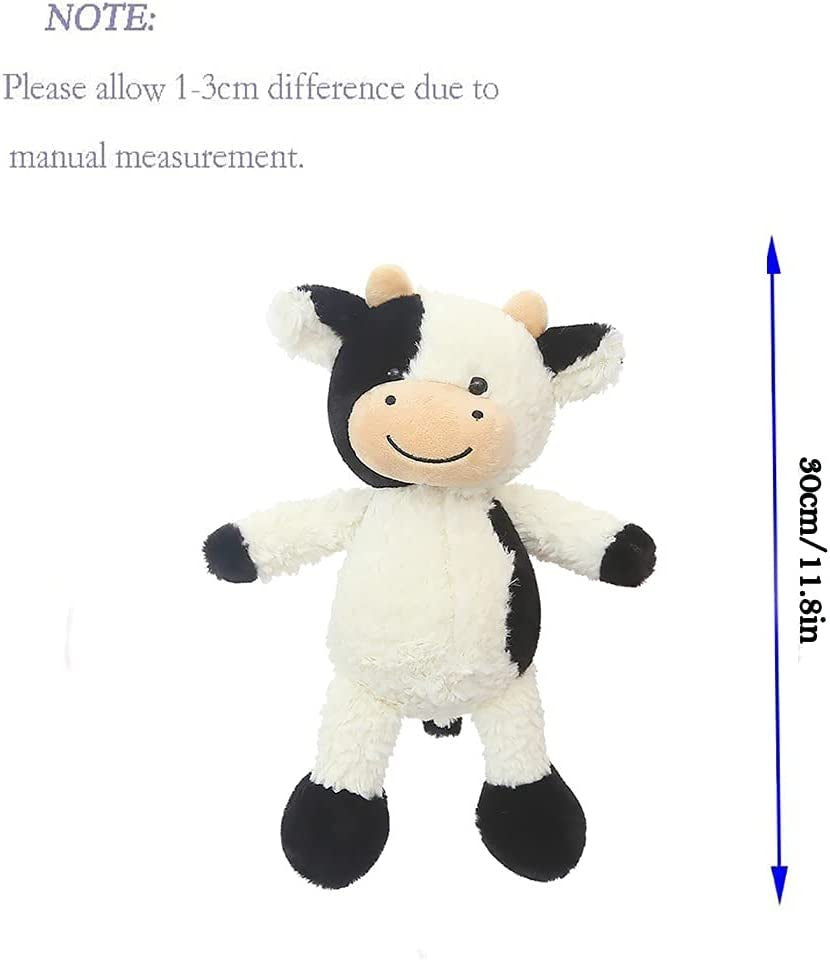 11.8" Cow Stuffed Animals Soft Cuddly Cow Plush Stuffed Animal Toy for Kids