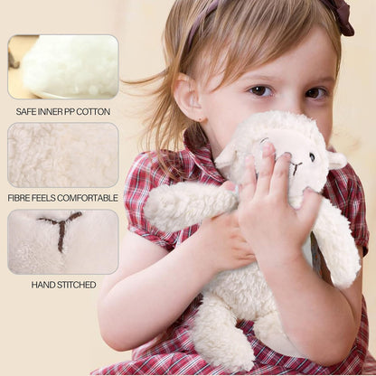 Lamb Stuffed Animal, 12" Stuffed Lamb Plush for Baby, Cuddly Fluffy Sheep Toy, Plushies for Newborn Nursery, Easter Decoration