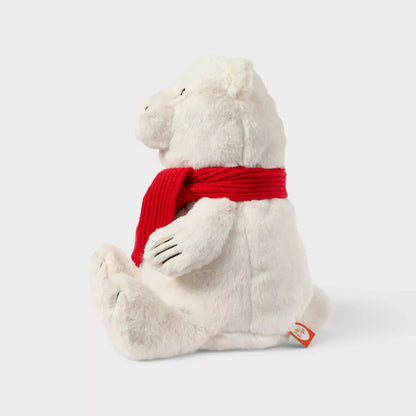 12'' Polar Bear with Scarf Stuffed Animal - Gigglescape™