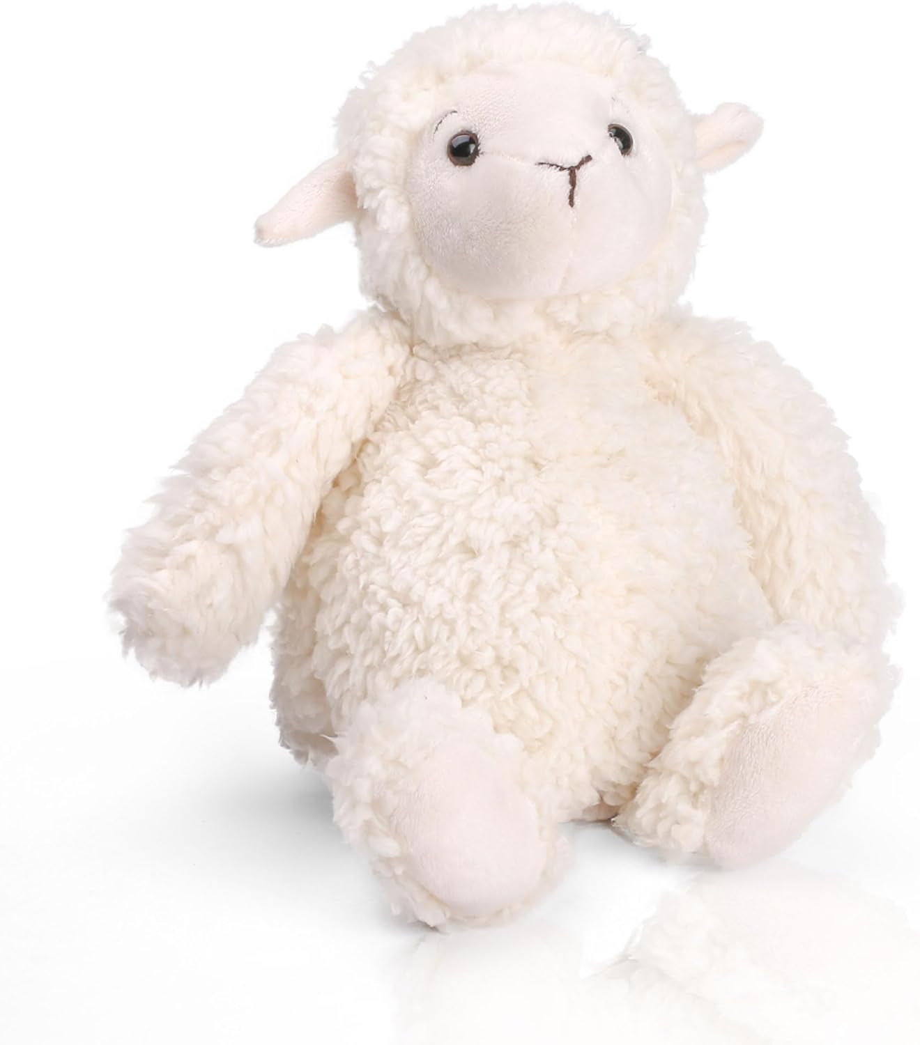 Lamb Stuffed Animal, 12" Stuffed Lamb Plush for Baby, Cuddly Fluffy Sheep Toy, Plushies for Newborn Nursery, Easter Decoration