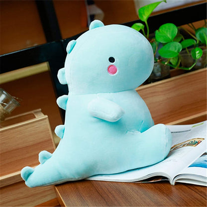 Cute Dinosaur Plush Toys, Fat Dinosaur Stuffed Dolls, Soft Animal Dino Plushie, Birthday Gifts for Kids Girls Boys Blue 12 Inch