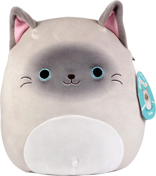 Original 10-Inch Felton the Siamese Cat - Official Jazwares Plush - Collectible Soft & Squishy Kitty Stuffed Animal Toy - Add to Your Squad - Gift for Kids, Girls & Boys