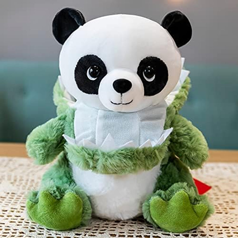 Panada Stuffed Animals Disguise as Crocodilian Adorable Plushies Panda Cosplay as Dinosaur, Plush Toys as Great Gift for Birthday, Valentine, Christmas Stuffed Animal for Daily