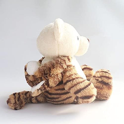 Adorable Polar Bear Stuffed Animal Dressed in Tiger Costume Teddy Bear Plushies with Tiger Outfit Cute Plush Toys for Kids Stuffed Animals Gift for Lover,14-Inch…
